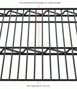 Nexel® Black Epoxy, 4 Tier, Wire Shelving Starter Unit, 30"W x 24"D x 74"H 32 Nexel® Black Epoxy, 4 Tier, Wire Shelving Starter Unit, 30"W x 24"D x 74"H -Shelving Sales Store B970214 3wco 1