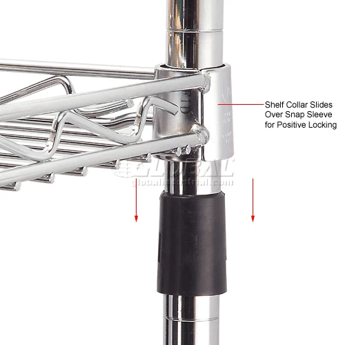 Nexel® CS1260C Chrome Cantilever Shelf 60"W x 12"D 9 Nexel® CS1260C Chrome Cantilever Shelf 60"W x 12"D - Image 9