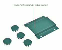 Nexel® Poly-Green® Double Arm Fixed Wall Bracket, 18" 13 Nexel® Poly-Green® Double Arm Fixed Wall Bracket, 18" -Shelving Sales Store DAB18GZIN 2wco