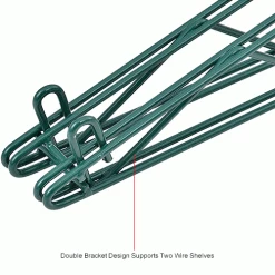 Nexel® Poly-Green® Double Arm Fixed Wall Bracket, 18" 14 Nexel® Poly-Green® Double Arm Fixed Wall Bracket, 18" -Shelving Sales Store DAB18GZIN 3wco