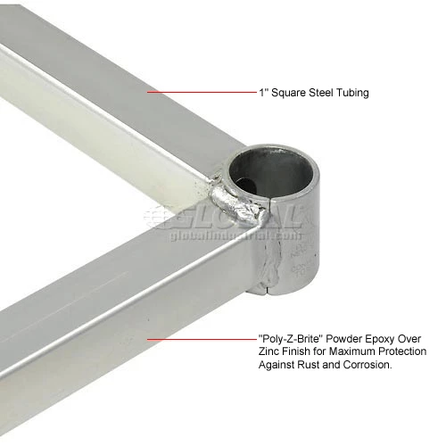 Nexel® DF2436Z Poly-Z-Brite® Three-Sided Steel Frame 36"W x 24"D 8 Nexel® DF2436Z Poly-Z-Brite® Three-Sided Steel Frame 36"W x 24"D - Image 8