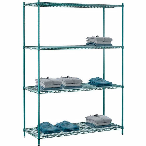 Nexel® Poly-Green®, 4 Tier, Wire Shelving Starter Unit, 60"W x 21"D x 86"H 20 Nexel® Poly-Green®, 4 Tier, Wire Shelving Starter Unit, 60"W x 21"D x 86"H - Image 20