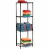 Nexel® Black Epoxy, 4 Tier, Wire Shelving Starter Unit, 72"W x 21"D x 86"H
