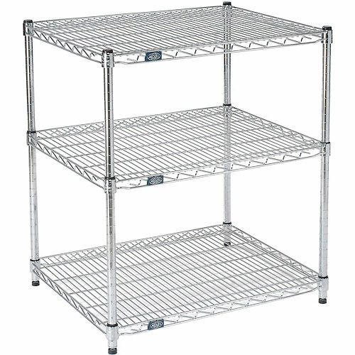 Nexel® ESD, 2 Tier, Wire Shelving Starter Unit, 48"W x 12"D x 34"H 4 Nexel® ESD, 2 Tier, Wire Shelving Starter Unit, 48"W x 12"D x 34"H - Image 4