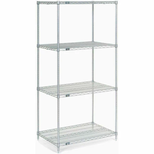 Nexel® Chrome, 5 Tier, Wire Shelving Starter Unit, 30"W x 18"D x 63"H 1 Nexel® Chrome, 5 Tier, Wire Shelving Starter Unit, 30"W x 18"D x 63"H