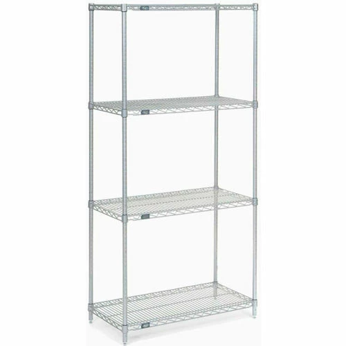 Nexel® Poly-Z-Brite®, 5 Tier, Wire Shelving Starter Unit, 48"W x 21"D x 74"H 1 Nexel® Poly-Z-Brite®, 5 Tier, Wire Shelving Starter Unit, 48"W x 21"D x 74"H