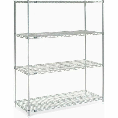 Nexel® Chrome, 5 Tier, Wire Shelving Starter Unit, 72"W x 21"D x 86"H 1 Nexel® Chrome, 5 Tier, Wire Shelving Starter Unit, 72"W x 21"D x 86"H