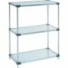 Nexel® Galvanized Steel, 3 Tier, Solid Shelving Starter Unit, 36"Wx24"Dx34"H