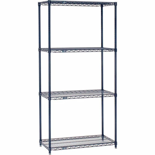 Nexel® Nexelon®, 5 Tier, Wire Shelving Starter Unit, 36"W x 24"D x 74"H 1 Nexel® Nexelon®, 5 Tier, Wire Shelving Starter Unit, 36"W x 24"D x 74"H