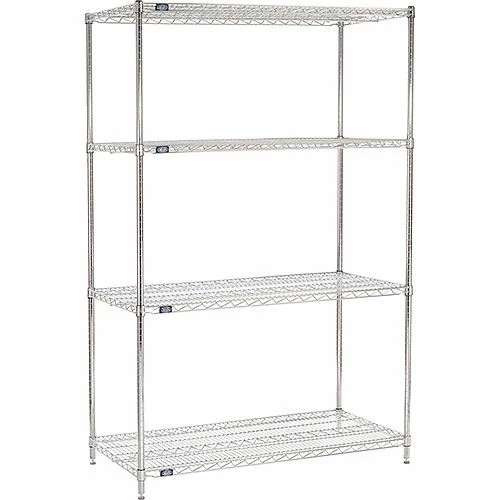 Nexel® ESD, 5 Tier, Wire Shelving Starter Unit, 60"W x 24"D x 74"H 4 Nexel® ESD, 5 Tier, Wire Shelving Starter Unit, 60"W x 24"D x 74"H - Image 4