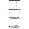 Nexel® Black Epoxy, 5 Tier, Wire Shelving Add-On Unit, 54"W x 18"D x 74"H