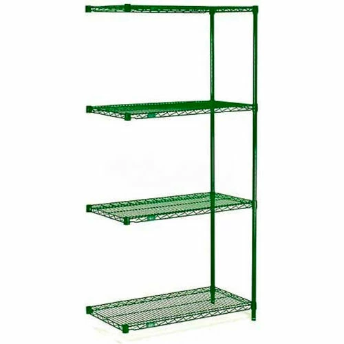 Nexel® Poly-Green®, 5 Tier, Wire Shelving Add-On Unit 54"W x 21"D x 86"H 1 Nexel® Poly-Green®, 5 Tier, Wire Shelving Add-On Unit 54"W x 21"D x 86"H