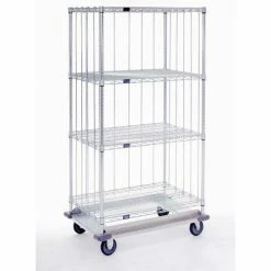 Nexel® 52"L Rods & Clips Kit For Wire Shelving Units - Chrome (Set of 3)