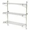 Nexel® Poly-Green® Wall Mount Wire Shelving - 30"W x 18"D x 54"H 3-Shelf Starter