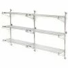 Nexel® Poly-Green® Wall Mount Wire Shelving - 54"W x 18"D x 54"H 3-Shelf Add-On