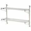 Nexel® Poly-Green® Wall Mount Wire Shelving - 24"W x 18"D x 34"H 2-Shelf Starter