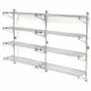 Nexel® Poly-Green® Wall Mount Wire Shelving - 48"W x 14"D x 63"H 4-Shelf Add-On