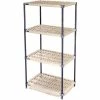 Nexel®, Nexelite®, 5 Tier, Vented Plastic Mat Shelving Unit, 48"W x 18"D x 74"H