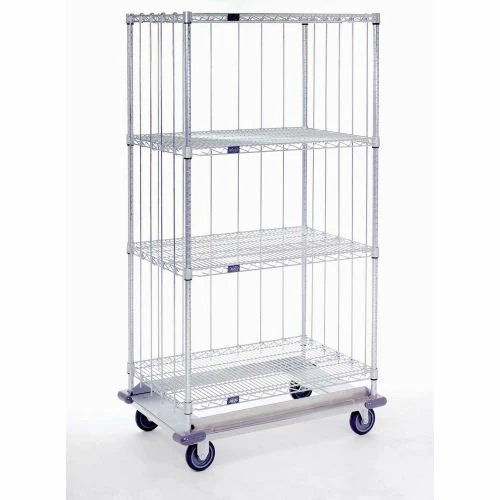 Nexel® 84"L Rods & Clips (3 Rods, 12 Clips) For Solid Shelving Units - Chrome 1 Nexel® 84"L Rods & Clips (3 Rods, 12 Clips) For Solid Shelving Units - Chrome