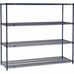 Nexel® Nexelon®, 4 Tier, Wire Shelving Starter Unit, 60"W x 14"D x 74"H 13 Nexel® Nexelon®, 4 Tier, Wire Shelving Starter Unit, 60"W x 14"D x 74"H -Shelving Sales Store GLP 797528