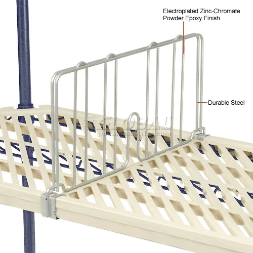 Nexel®, Nexelite®, Shelf Divider, 18"D x 8"H 4 Nexel®, Nexelite®, Shelf Divider, 18"D x 8"H - Image 4