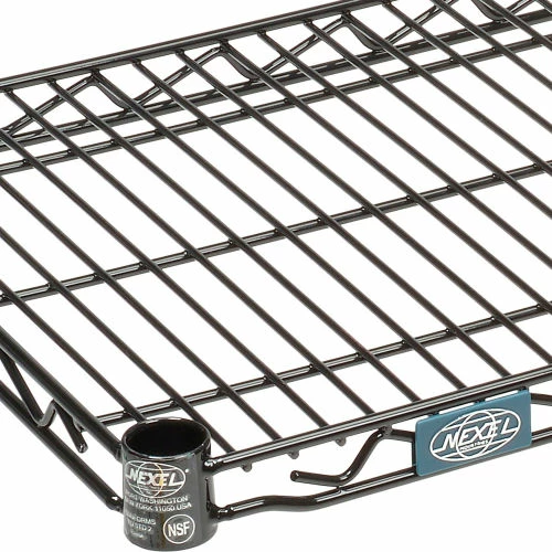Nexel® S1424B Black Epoxy Wire Shelf 24"W x 14"D 3 Nexel® S1424B Black Epoxy Wire Shelf 24"W x 14"D - Image 3