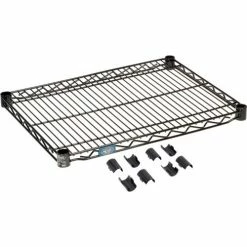 Nexel® S1824B Black Epoxy Wire Shelf 24"W x 18"D