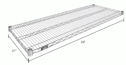 Nexel® S2124S Stainless Steel Wire Shelf 24"W x 21"D 9 Nexel® S2124S Stainless Steel Wire Shelf 24"W x 21"D -Shelving Sales Store S2124SIN dim