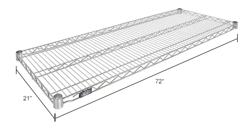 Nexel® S2172S Stainless Steel Wire Shelf 72"W x 21"D 5 Nexel® S2172S Stainless Steel Wire Shelf 72"W x 21"D - Image 5