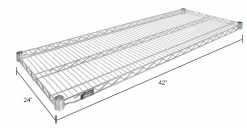 Nexel® S2442S Stainless Steel Wire Shelf 42"W x 24"D 11 Nexel® S2442S Stainless Steel Wire Shelf 42"W x 24"D -Shelving Sales Store S2442SIN dim