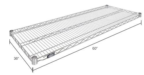 Nexel® S3660S Stainless Steel Wire Shelf 60"W x 36"D 6 Nexel® S3660S Stainless Steel Wire Shelf 60"W x 36"D - Image 6