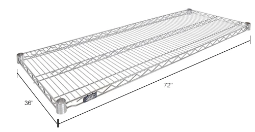 Nexel® S3672S Stainless Steel Wire Shelf 72"W x 36"D 5 Nexel® S3672S Stainless Steel Wire Shelf 72"W x 36"D - Image 5