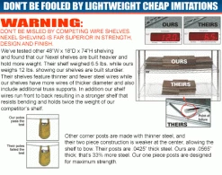 Nexel® Chrome, 4 Tier, Wire Shelving Add-On Unit, 48"W x 36"D x 86"H -Shelving Sales Store dont be fooled 201