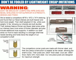 Nexel® Nexelon®, 4 Tier, Wire Shelving Starter Unit, 48"W x 18"D x 86"H 51 Nexel® Nexelon®, 4 Tier, Wire Shelving Starter Unit, 48"W x 18"D x 86"H -Shelving Sales Store dont be fooled2 2