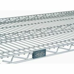 Nexel®, Nexelate®, Silver Epoxy, 4 Tier, Wire Shelving Add-On Unit, 72"W x 18"D x 74"H 24 Nexel®, Nexelate®, Silver Epoxy, 4 Tier, Wire Shelving Add-On Unit, 72"W x 18"D x 74"H -Shelving Sales Store nxlate detail04 24
