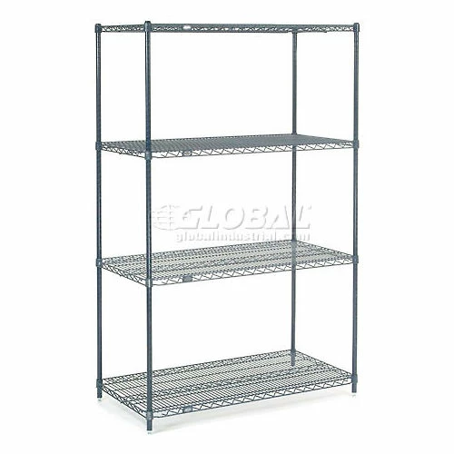 Nexel® Nexelon®, 4 Tier, Wire Shelving Starter Unit, 48"W x 18"D x 86"H 1 Nexel® Nexelon®, 4 Tier, Wire Shelving Starter Unit, 48"W x 18"D x 86"H