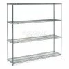 Nexel® Nexelon®, 4 Tier, Wire Shelving Starter Unit, 72"W x 18"D x 86"H