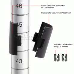 Nexel® CS1248C Chrome Cantilever Shelf 48"W x 12"D 15 Nexel® CS1248C Chrome Cantilever Shelf 48"W x 12"D -Shelving Sales Store shelf clip2 2