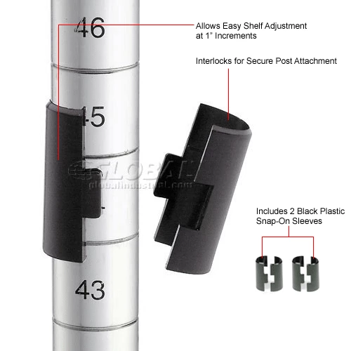 Nexel® CS1248C Chrome Cantilever Shelf 48"W x 12"D 7 Nexel® CS1248C Chrome Cantilever Shelf 48"W x 12"D - Image 7