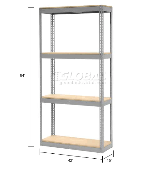 Global Industrial™ Record Storage Rack Without Boxes 42"W x 15"D x 84"H - Gray 15 Global Industrial™ Record Storage Rack Without Boxes 42"W x 15"D x 84"H - Gray - Image 15