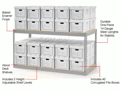 Global Industrial™ Record Storage With Boxes 72"W x 30"D x 36"H - Gray 32 Global Industrial™ Record Storage With Boxes 72"W x 30"D x 36"H - Gray -Shelving Sales Store x130159 1wco