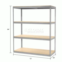 Global Industrial™ Record Storage Rack Without Boxes 72"W x 30"D x 84"H - Gray 32 Global Industrial™ Record Storage Rack Without Boxes 72"W x 30"D x 84"H - Gray -Shelving Sales Store x516137 dim
